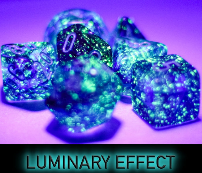 Nebula Mega-hedral Nocturnal/turquoise Luminary 7-Die Set