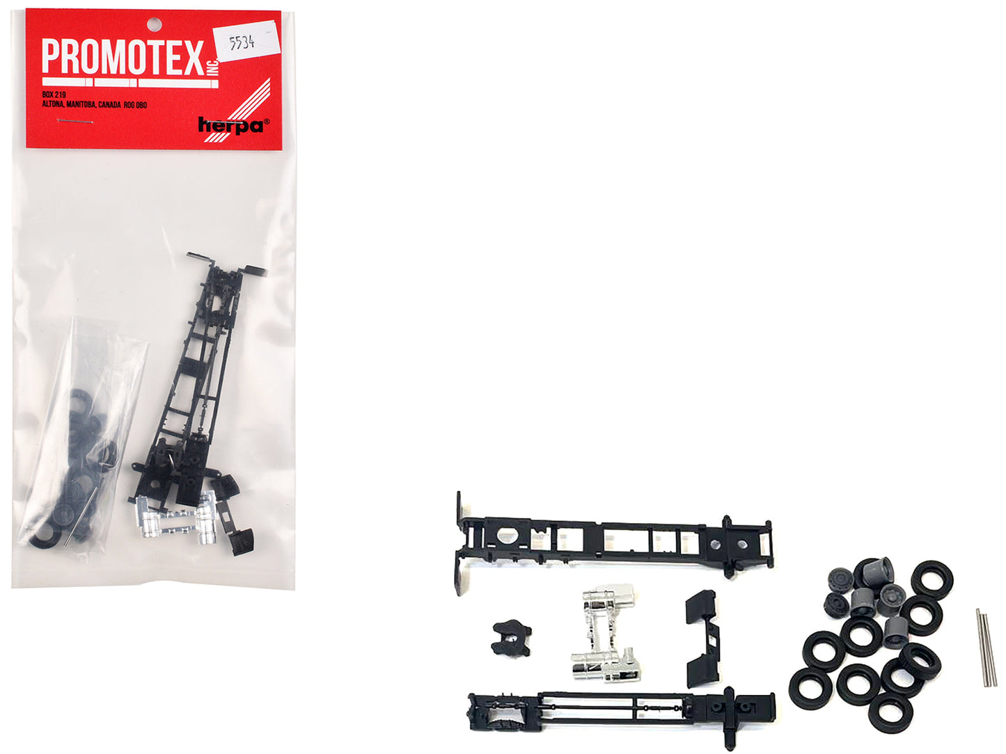 Long Chassis Kit for Mack Cabs 1/87 (HO) Plastic Model by Promotex free shipping USA