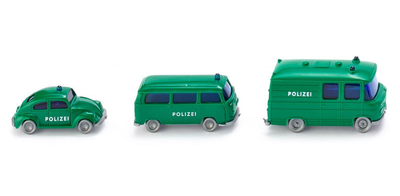 Wiking 093500 1/160 Polizei Car Set, Green