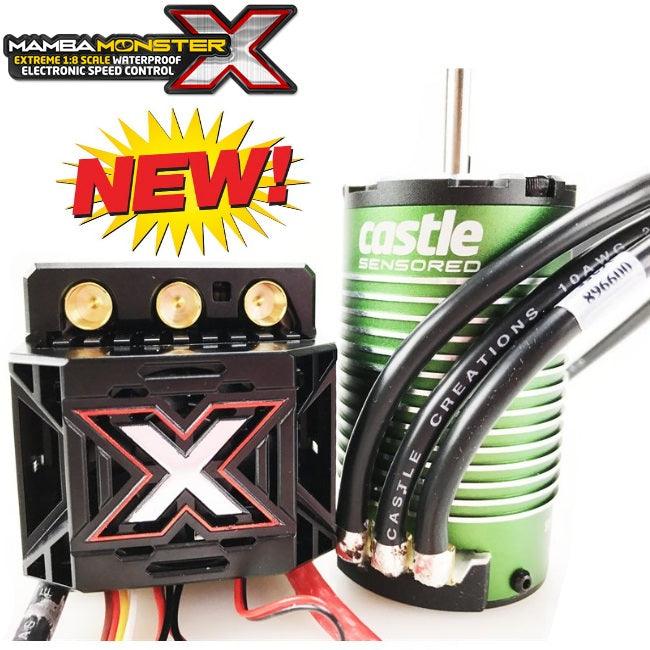 Castle Creations Mamba Monster X 1/8 WP ESC + Sensored 1512-2650KV Motor COMBO