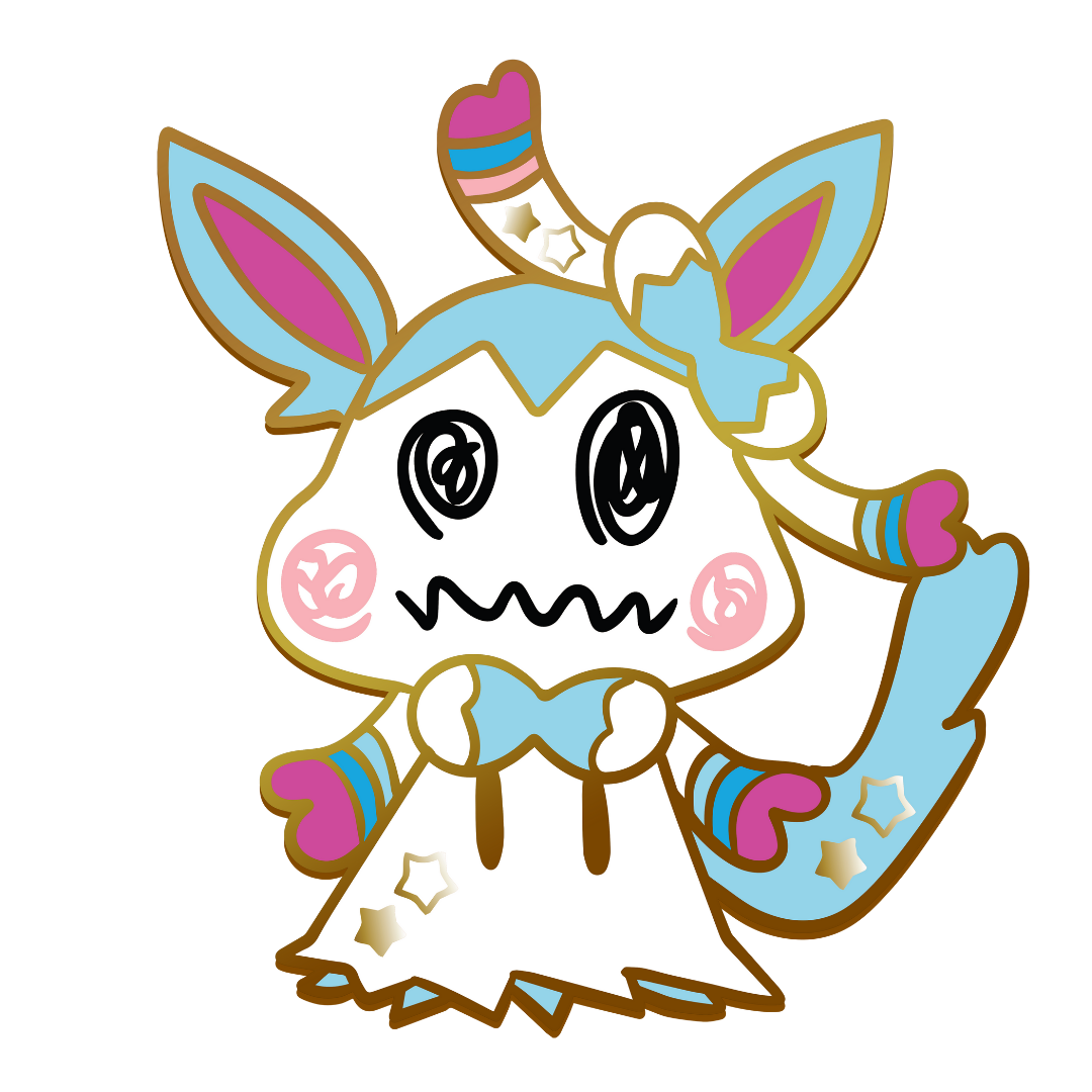 Pokemon: Mimikyu Shiny Sylveon Enamel Pin