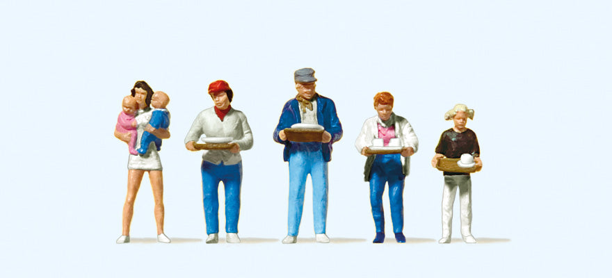Preiser 10367 HO Scale Self-Service Restaurant Set pkg(5)