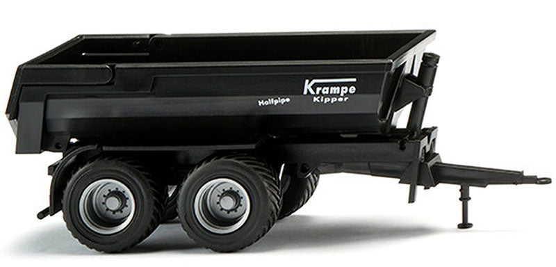 Wiking 038819 1/87 Krampe Halfpipe Dump Trailer in Black
