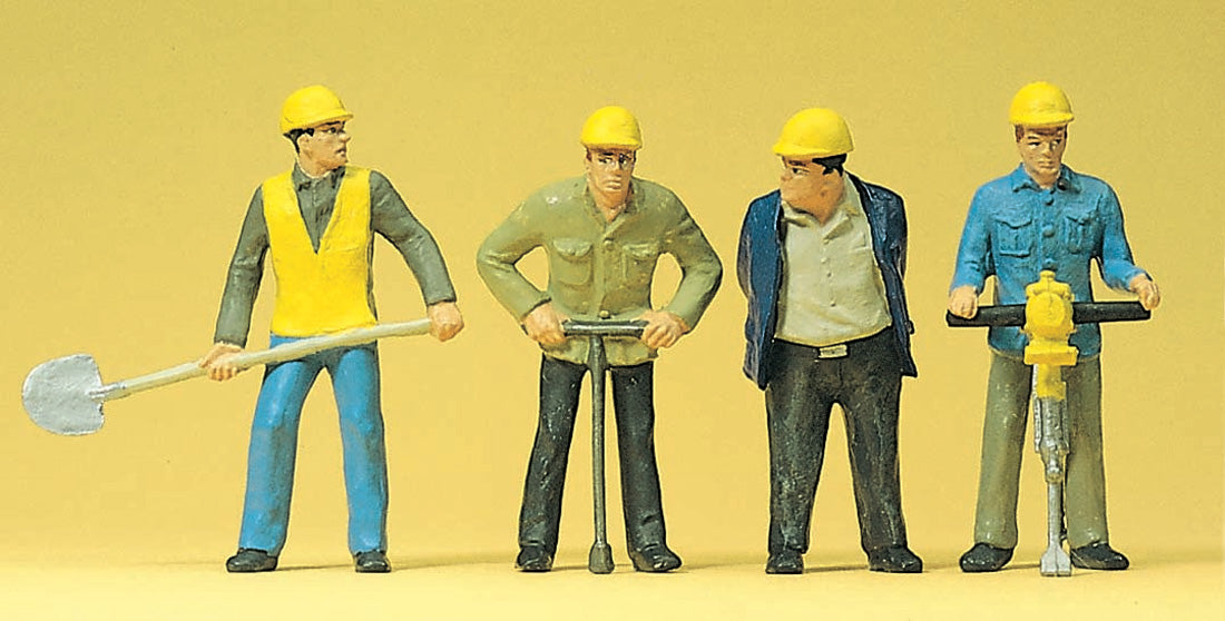 Preiser 63065 I Scale Track Workers Painted Figure Set