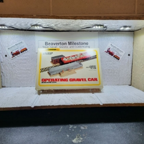 BACHMANN HO DUAL ACTION ACCESSORY OPERATING GRAVEL CAR LOADING AND DUMPING