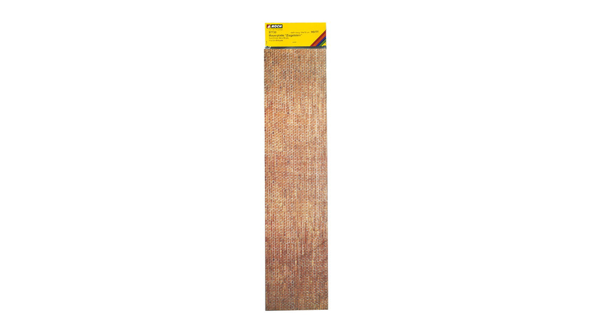 Noch 57730 HO/TT/O Scale Extra-Long Cardboard Sheet, Red Brick