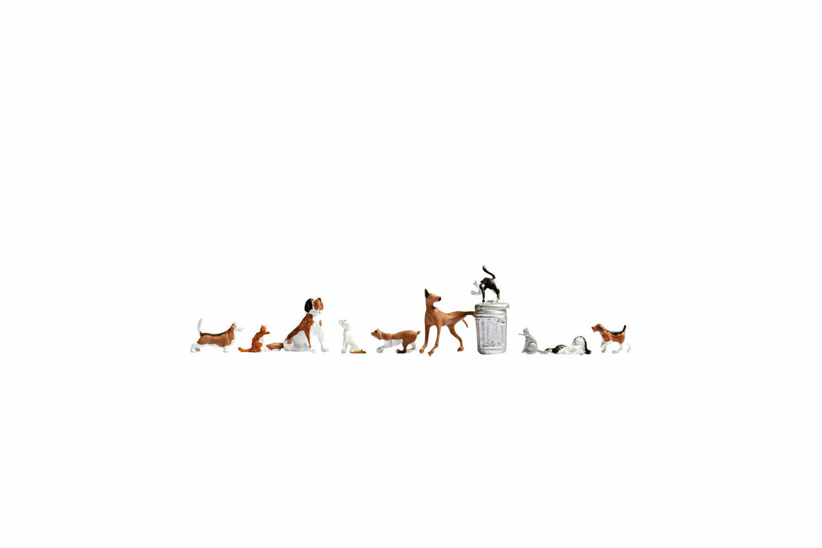 Noch 45715 TT Scale Dogs & Cats Figure Set