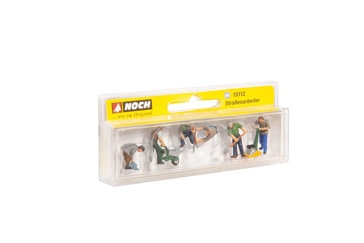 Noch 15112 HO Scale Road Workers w/Accessories Set, 6 pcs