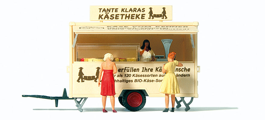 Preiser 10750 HO Scale Cheese Concession Trailer Detail Set