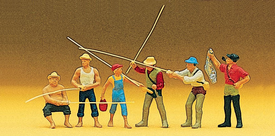 Preiser 10077 HO Scale Fishermen Figure Set