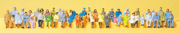 Preiser 14416 HO Scale Seated People Assortment pkg(48)
