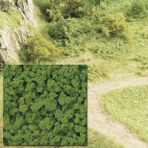 Busch 7361 A Scale Foam Flock Ground Cover -- Spring Green 16-15/16oz 500ml