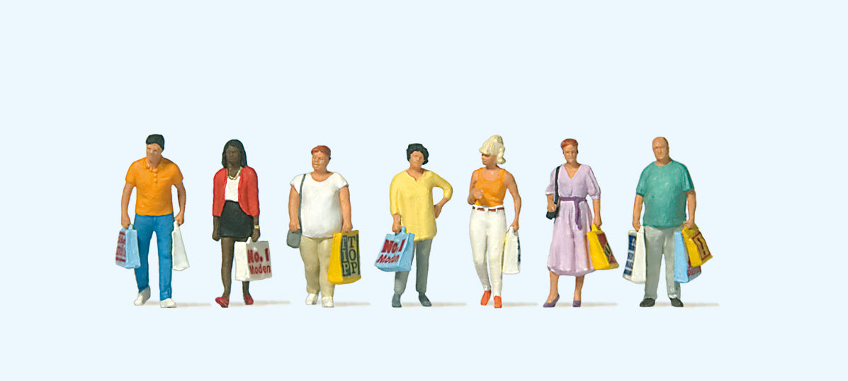 Preiser 10737 HO Scale Shopping Figure Set