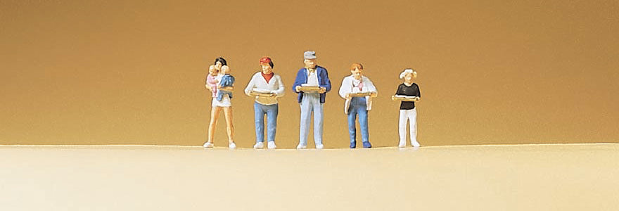 Preiser 79107 N Scale Self-Service Restaurant Diners Set