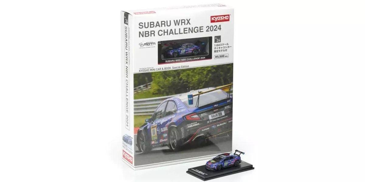 Kyosho K07129N24E Mini Car & Book No.24 Subaru WRX NBR Challenge 2024
