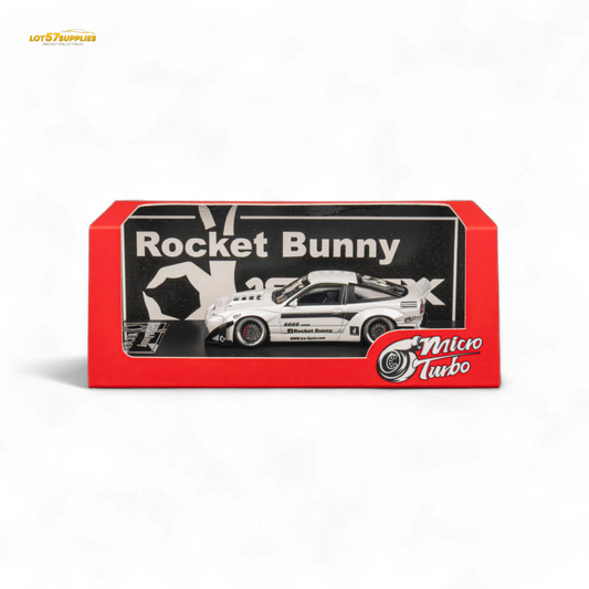 MicroTurbo Nissan 180SX Pandem Rocket Bunny White 1:64