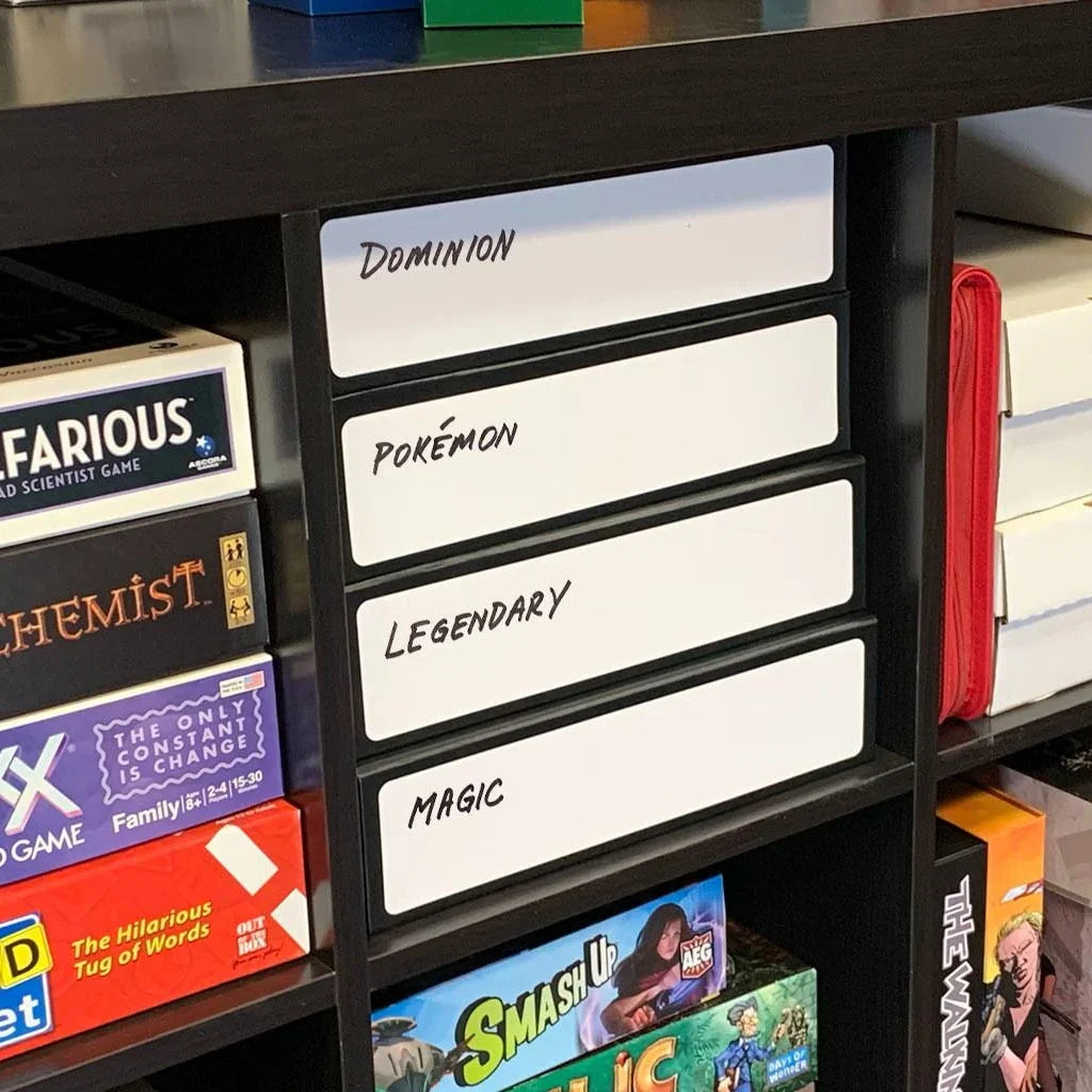 Card Game Box - 3 Row - Black with White