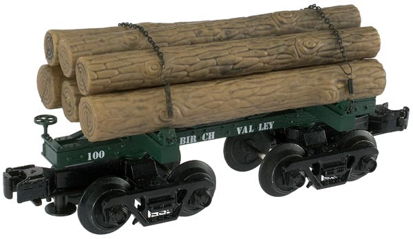 1004007-1 ATLAS SKELETON LOG CAR BIRCH VALLEY-ROAD #100