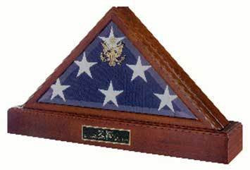 Burial Flag Display Case - Wood finish