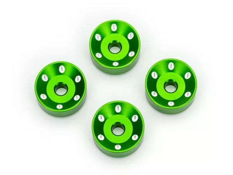 Traxxas 10257-GRN (4) Wheel Washers Machined Aluminum Green For Maxx Slash