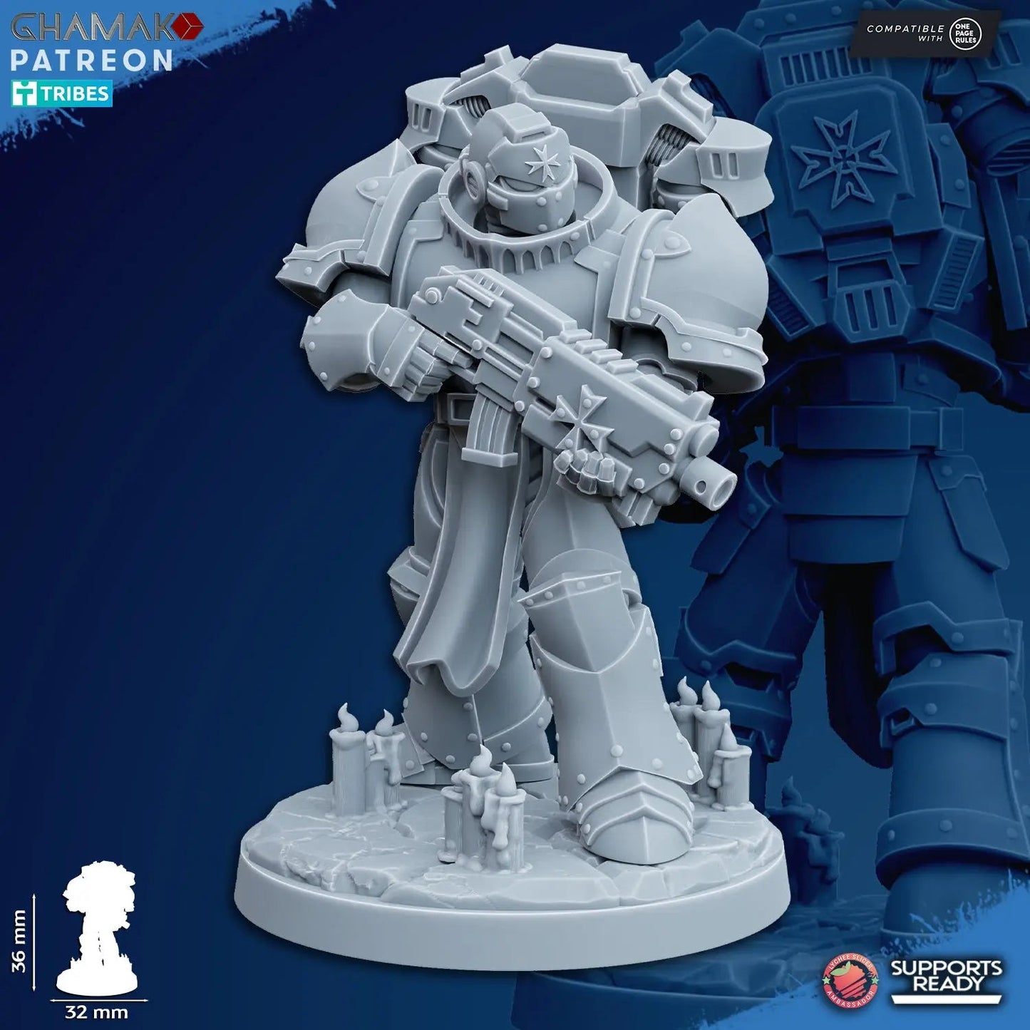 Temple Militum Squad by Ghamak – 10-Unit Resin Printed Sci-Fi Minis (36mm)