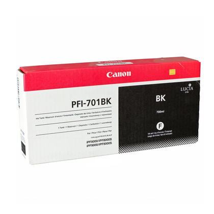 New, Pre-Owned - Canon PFI-701 Black Standard Yield Ink Cartridge (0900B001)