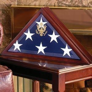 Veteran Flag Display Case solid cherry, hand crafted Military flag case
