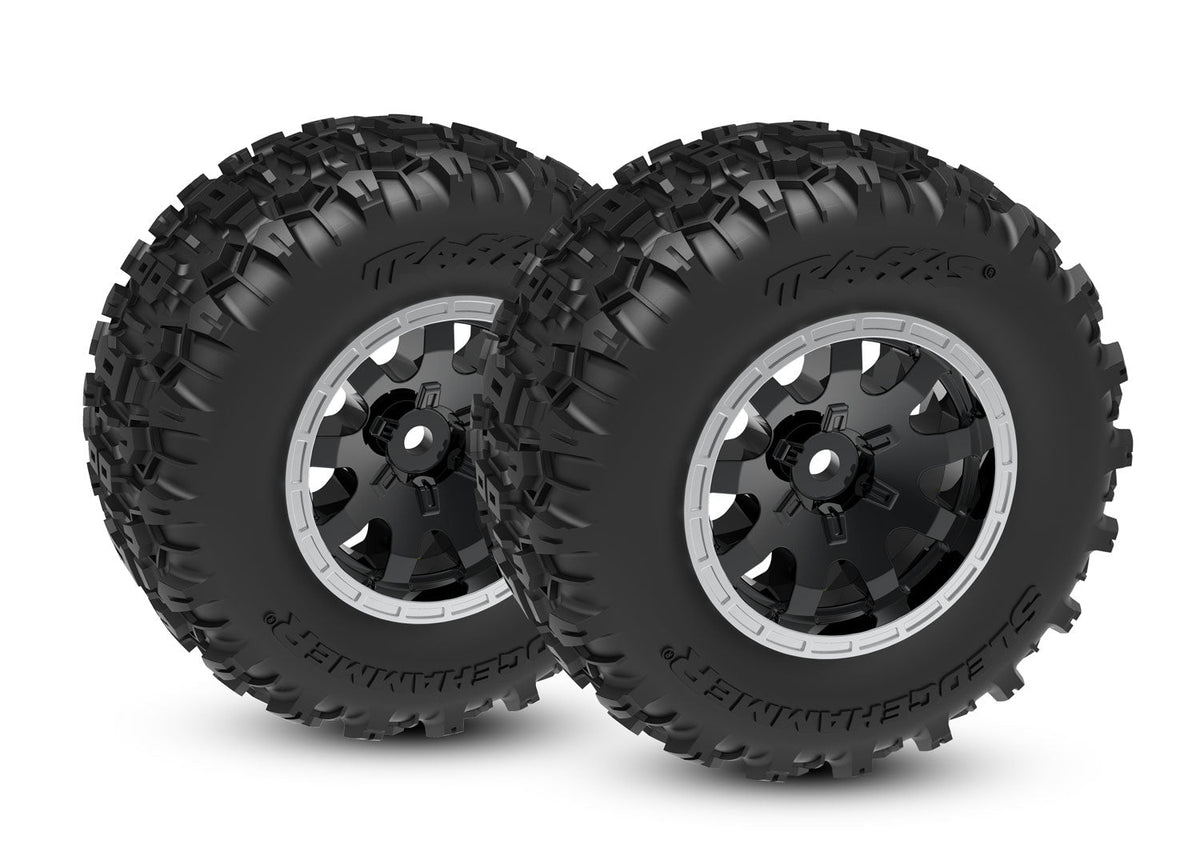 Traxxas 10771-STBLK Satin Beadlock Front Tires Wheels