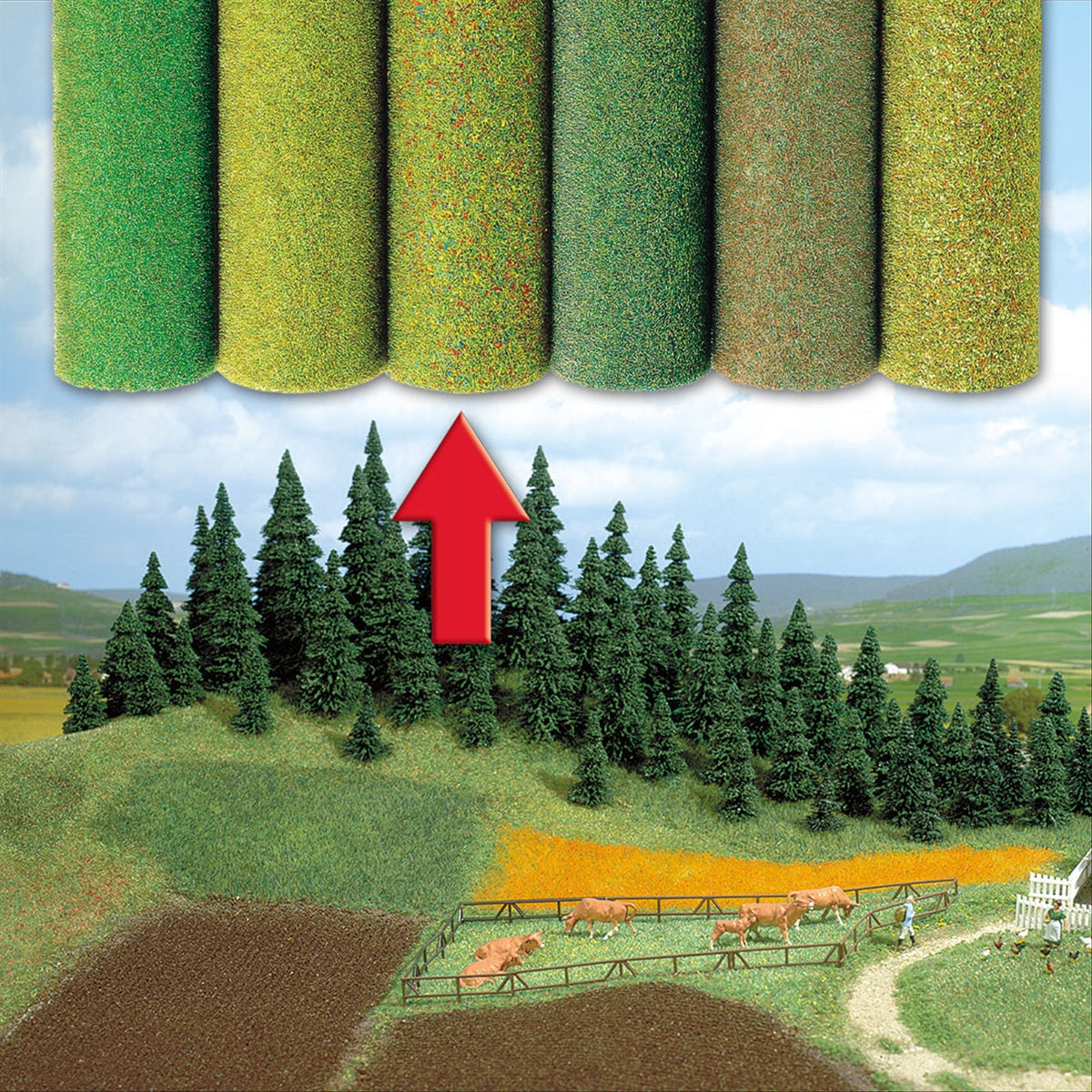 Busch 7272 All Scale Grass Mat, Flower Field