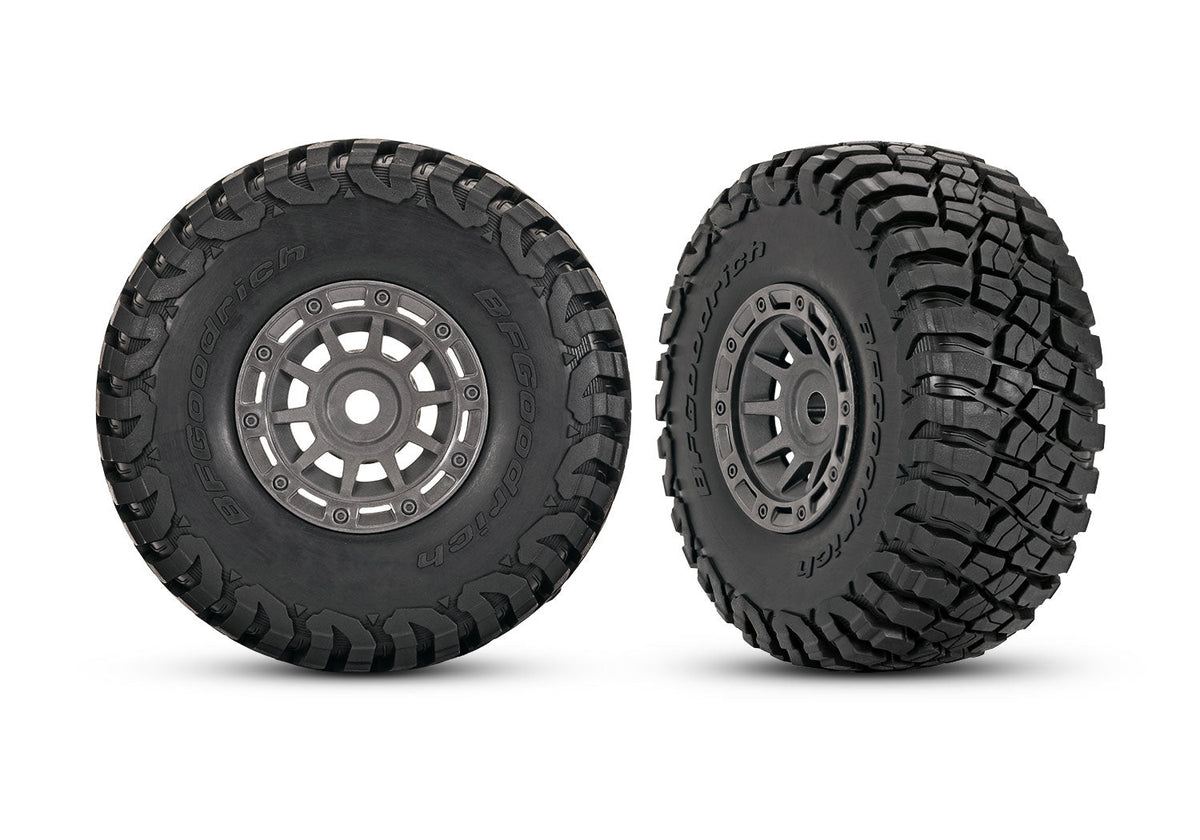 Traxxas 10870-GRAY Gray Wheels BFGoodrich Mud-Terrain Tires