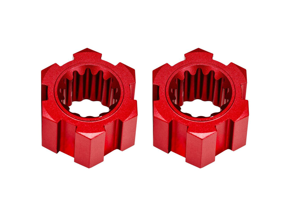 Traxxas 10954-RED Red Aluminum Front Hex Hubs & Clips (2) Funco Pro Scale