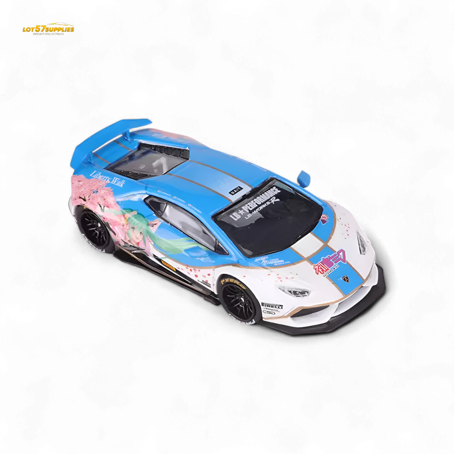 King Model Lamborghini Huracan LP610 LB 1.0 Hatsune Blue 1:64