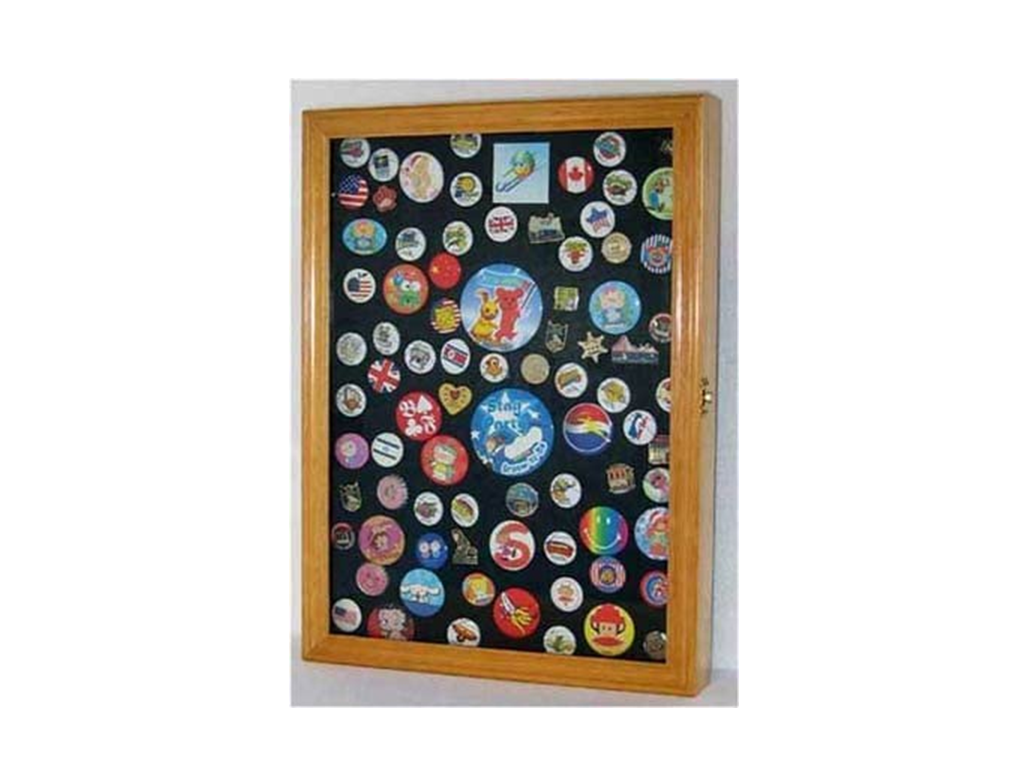 Collector Medal/Lapel Pin Display Case Holder Cabinet Shadow Box.