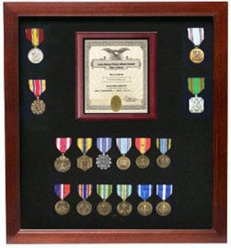 Flag Connections Medal and Document Case American Veterans Made, Cherry Document case