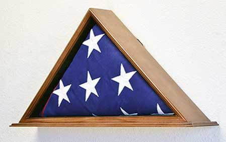 Flag Display Case for 5 X 9.5 Burial/Funeral/Casket/Veterans Military Flag Box Solid Wood USA