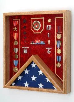 Flag Display case Combo Awards,Shadow Box with 3x5 flag