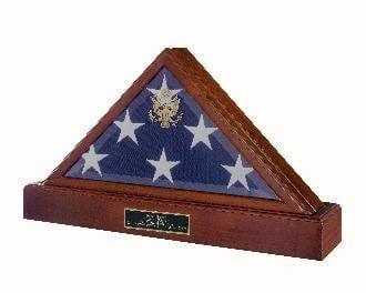 Police Flag And Pedestal, 5’ x 9 ½’ Burial Display Case