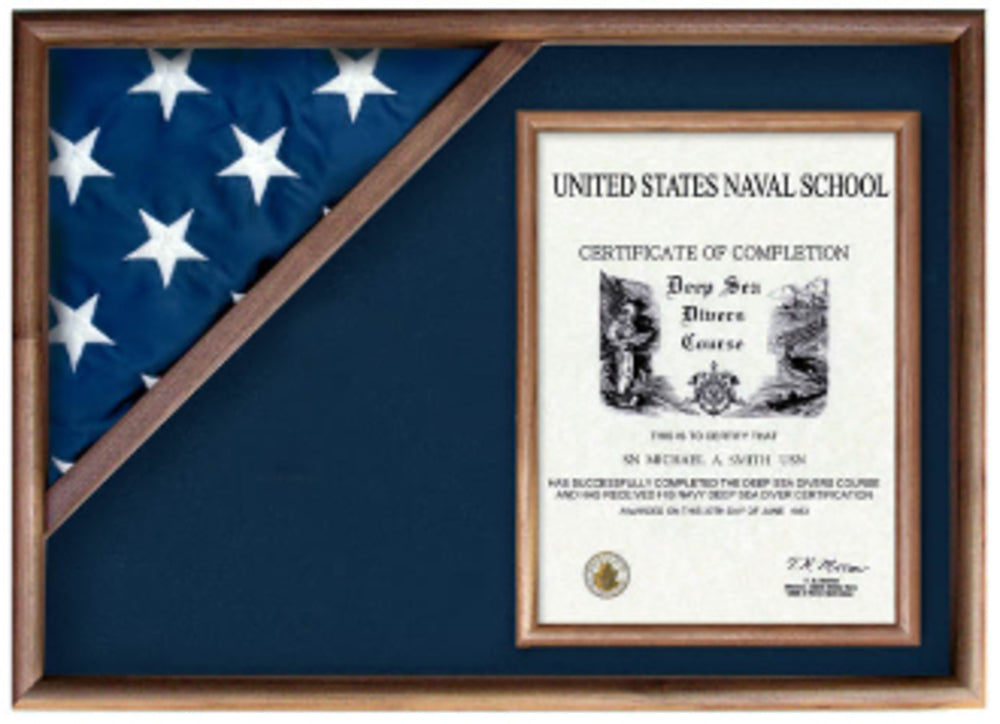 Display Cases for Flags From Military.