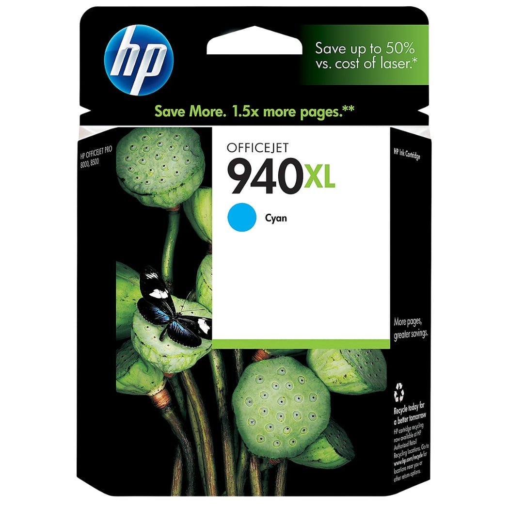 New, Pre-Owned - HP 940XL (C4907AN) Cyan High Yield Ink Cartridge