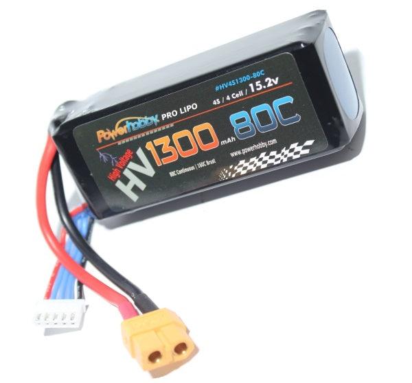 Powerhobby 3S High Voltage 11.4V 1300mAh 80C Lipo Battery w Connector HV