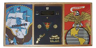 American Flag Frames - 3 Bay Flag Frames