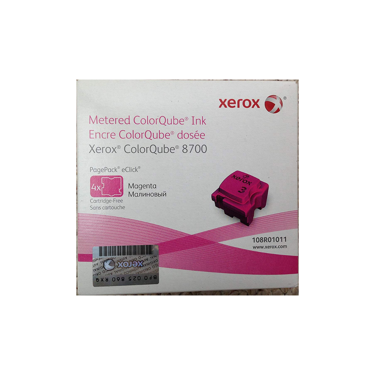 New, Pre-Owned - Xerox Solid Ink 8700 Magenta (4 sticks) (108R00991) (108R01011)