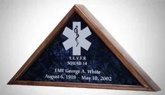 EMT Flag case, Medical Flag display case.