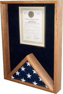 Certificate Holder, Flag Display Case - Walnut