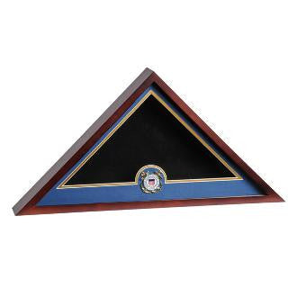 Mahogany Wood Flag Display Case, 5 x 9 1/2 ft. flag case