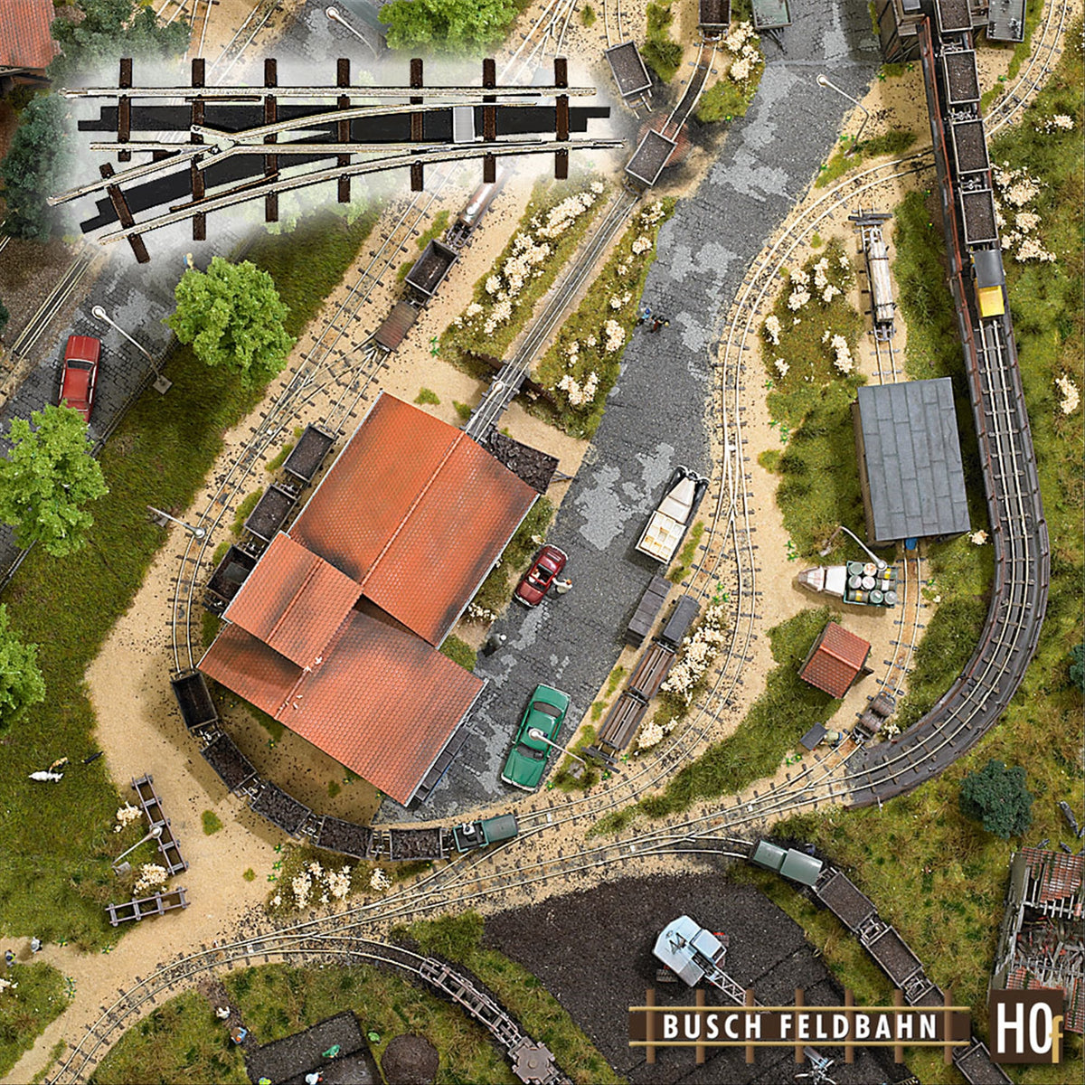 Busch 12341 HOf Feldbahn 6.5mm Left-Hand Track Turnout