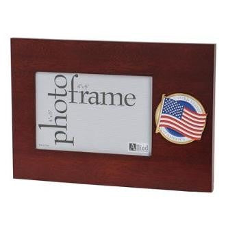 American Flag Medallion 4 by 6 Desktop Patriotic Picture Frame