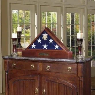 Burial Display case for flag - US Emblem