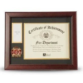 Firefighter Medallion Certificate and Medal Frame.