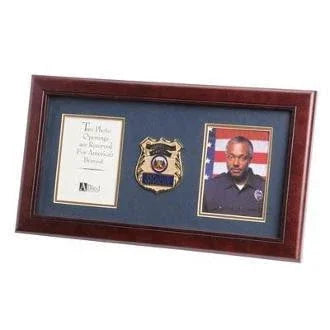Police Department Medallion Double Picture Frame